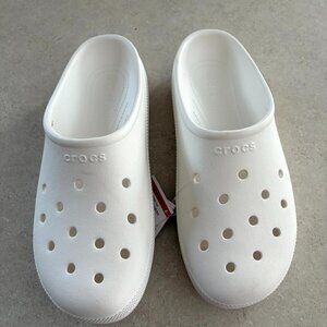 CROCS UNISEX CLASSIC LOW PROFILE CLOG WHITE SIZE M7 W9 NWT #024S
